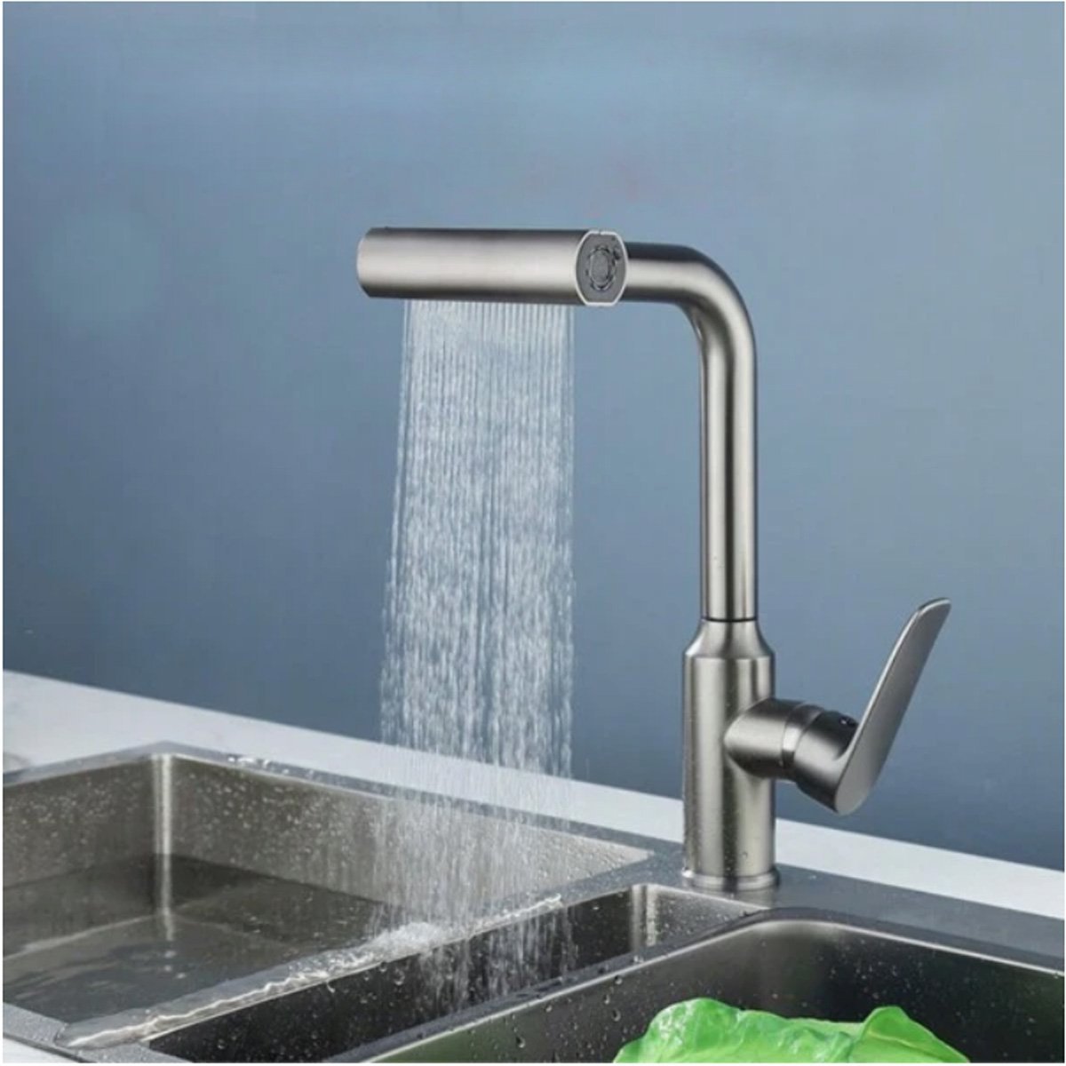 Torneira Gourmet Monocomando Cozinha Rotaçao 360 Agua Quente Fria Quatro Modos Jatos de Agua Mistura - 4