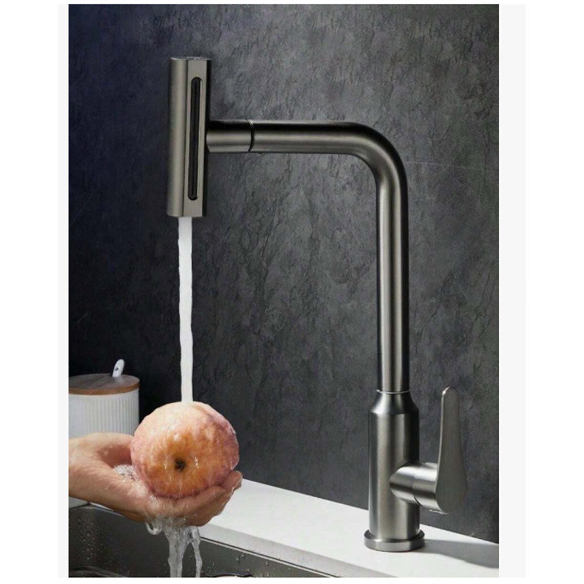 Torneira Gourmet Monocomando Cozinha Rotaçao 360 Agua Quente Fria Quatro Modos Jatos de Agua Mistura - 5
