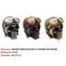Mini Cranio Caveira Resina Capacete Aviador Metalizada - 1
