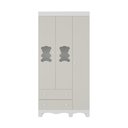 Ver imagem 7 de Guarda-roupa Infantil 92cm com Vidro 3 Portas e 2 Gavetas Ternura Multimóveis Mp4477 Branco/off