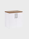 Ver imagem 6 de Gabinete para Banheiro com Espelheira 60cm MDF Freijo com Branco Paris - On Móveis