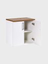 Ver imagem 7 de Gabinete para Banheiro com Espelheira 60cm MDF Freijo com Branco Paris - On Móveis