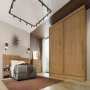 Ver imagem 3 de Guarda Roupa Geom 2 Portas 4 Gavetas Cor:cumaru