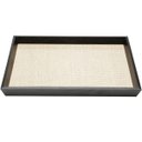 Ver imagem 1 de Bandeja Madeira Chanfrada e Rafia 35 X 21 X 5cm Woodart