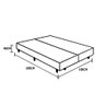 Base Box Casal Bipartido AColchoes Suede Cinza 40x138x188 - 3