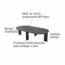 Ver imagem 5 de Mesa de Centro Orgânica 120cm Chanfrada Pé Madeira 28017 Artesano