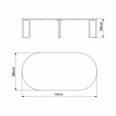 Ver imagem 4 de Mesa de Centro Orgânica 120cm Chanfrada Pé Madeira 28017 Artesano
