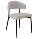 Ver imagem 5 de Kit 04 Cadeiras Estofada para Sala de Jantar Serena Preto C01 Linho Lautrec Off White - Lyam Decor
