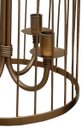 Ver imagem 3 de Lustre Pendente De Gaiola Artesanal De Ferro Rustico Dourado - Dourado