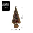 Ver imagem 3 de Mini Pinheiro Árvore de Natal Decorada Berries Base Madeira 22cm - Magizi