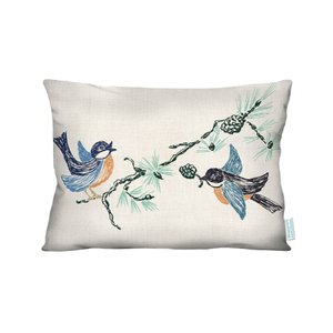 Capa de Almofada Decorativa Beija-flor para Sofá 100% Algodão - 30x45cm