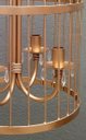Ver imagem 3 de Luminária de Gaiola em Ferro Artesanal com Cistais para Sala de Estar Classica - Dourado