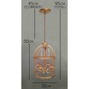 Ver imagem 2 de Luminária de Gaiola em Ferro Artesanal com Cistais para Sala de Estar Classica - Dourado