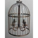 Ver imagem 1 de Luminária de Gaiola em Ferro Artesanal com Cistais para Sala de Estar Classica - Verniz