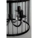 Ver imagem 3 de Lustre na Gaiola com Cristais de Acrílico Pendente Artesanal em Ferro - Preto