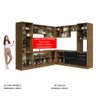 Armário de Cozinha Completa de Canto 546cm Rustic/Preto Lux Madesa 01 - 6