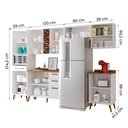 Ver imagem 4 de Armário De Cozinha Completa Com Adega 9 Portas 4 Gavetas Favorita Branco / Natura