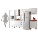 Ver imagem 2 de Armário De Cozinha Completa Com Adega 9 Portas 4 Gavetas Favorita Branco / Natura