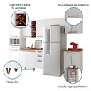 Ver imagem 5 de Armário De Cozinha Completa Com Adega 9 Portas 4 Gavetas Favorita Branco / Natura