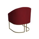 Ver imagem 6 de Kit 2 Poltronas Decorativa Luana Base Ferro Dourada Suede - Twdecora