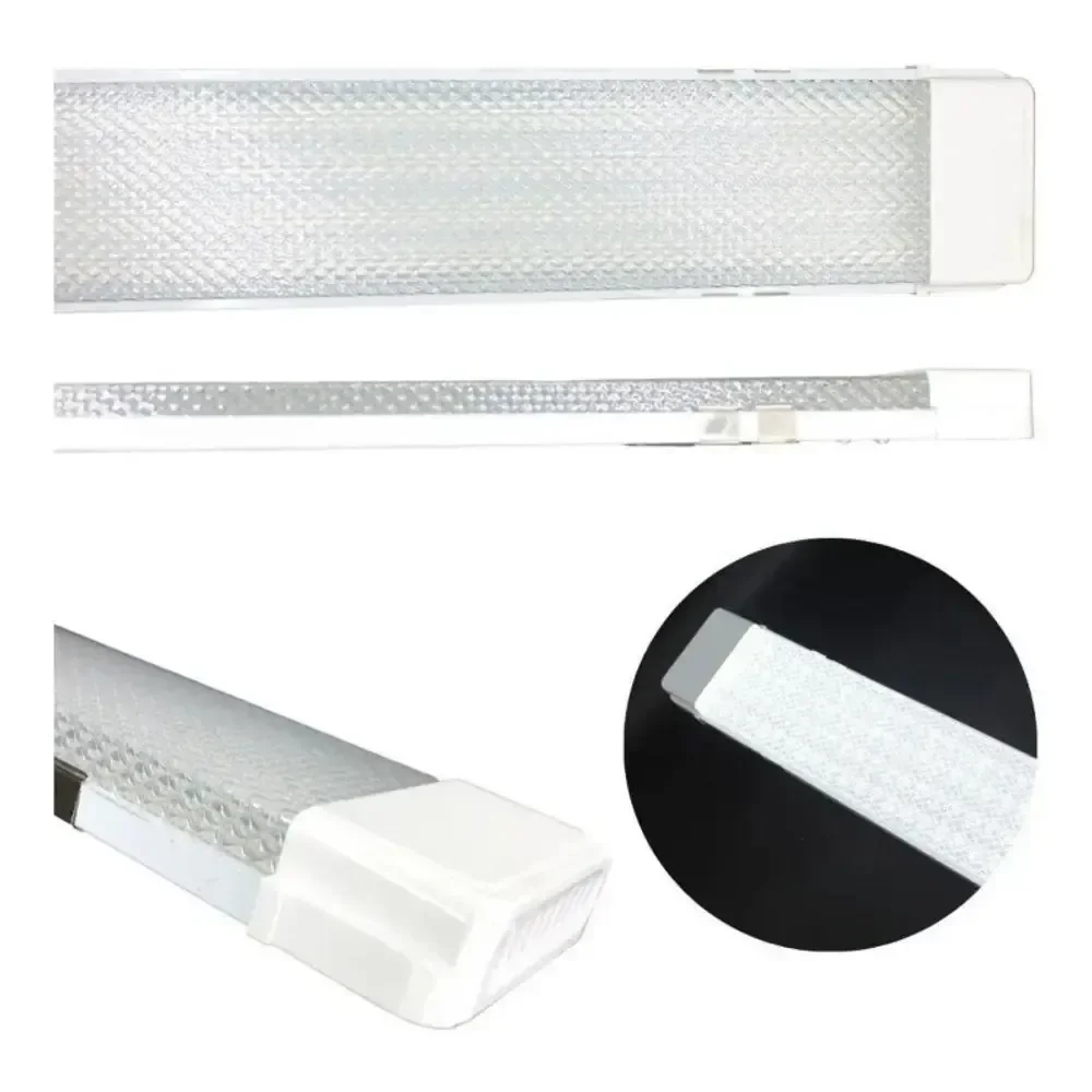 Ver imagem 6 de Luminária Linear 120cm Cristal Led 50w Sobrepor Branco Frio Bivolt
