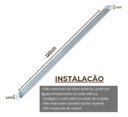 Ver imagem 7 de Luminária Linear 120cm Cristal Led 50w Sobrepor Branco Frio Bivolt