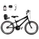 Ver imagem 1 de Bicicleta Infantil Masculina Aro 20 Flexbikes Aero + Kit Passeio e Acelerador - Preta