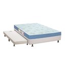 Ver imagem 1 de Cama Box Casal: Colchão Espuma D45 Castor Sleep Max + Base Crc Courano White(138x188)