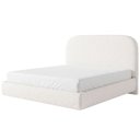 Ver imagem 2 de Cama Casal Flutuante com Cabeceira 140cm Aura W01 Bouclê Cru - Lyam Decor