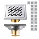 Ver imagem 1 de Ralo Inox 10x10 Anti Odor Kit 19 Uni Banheiro Lavabo Anti Inseto Banheiro Quintal Varanda Jardim Cas