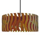 Ver imagem 1 de Luminária Teto tipo Pendente SENNA MDF - Completa - Onda - Cor: Marrom