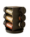 Ver imagem 2 de Porta Condimentos Giratório 6 Potes Vidro 80ml Suporte Preto