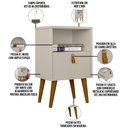 Ver imagem 7 de Kit Cabeceira Casal 240cm Celine Com Mesa De Cabeceira 01 Gaveta Loreta L05 Carvalho - Lyam Decor