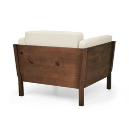 Poltrona de Madeira Maciça Estofada Minas - 4