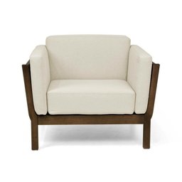 Poltrona de Madeira Maciça Estofada Minas - 2