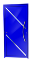 Ver imagem 1 de Porta Alumínio Lambril Duna c/Puxador D.Azul 90 Brimak