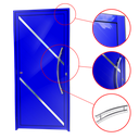 Ver imagem 2 de Porta Alumínio Lambril Duna c/Puxador D.Azul 90 Brimak