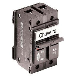Disjuntor bipolar 20A preto Unic 220V/380V Pial - 1