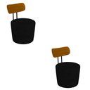 Ver imagem 1 de Kit 2 Poltronas Decorativas Addams Veludo Preto - Gran Belo