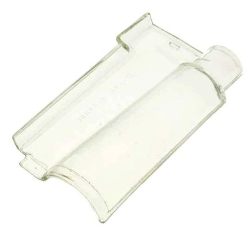 Telha portuguesa de vidro 40x21cm 7,5mm Canapal transparente Ibravir