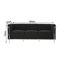 Ver imagem 5 de Kit 1 Sofá 3 Lug. Le Courbusier+ 4 Poltronas 1 Lugar Le Courbusier + 4 Poltronas 1 Lugar Fk Preto