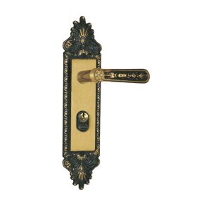 Fechadura externa com espelho amarelo colonial MGM