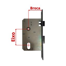 Fechadura Externa Roseta Aço 40mm MGM Stilo Cromado - 2