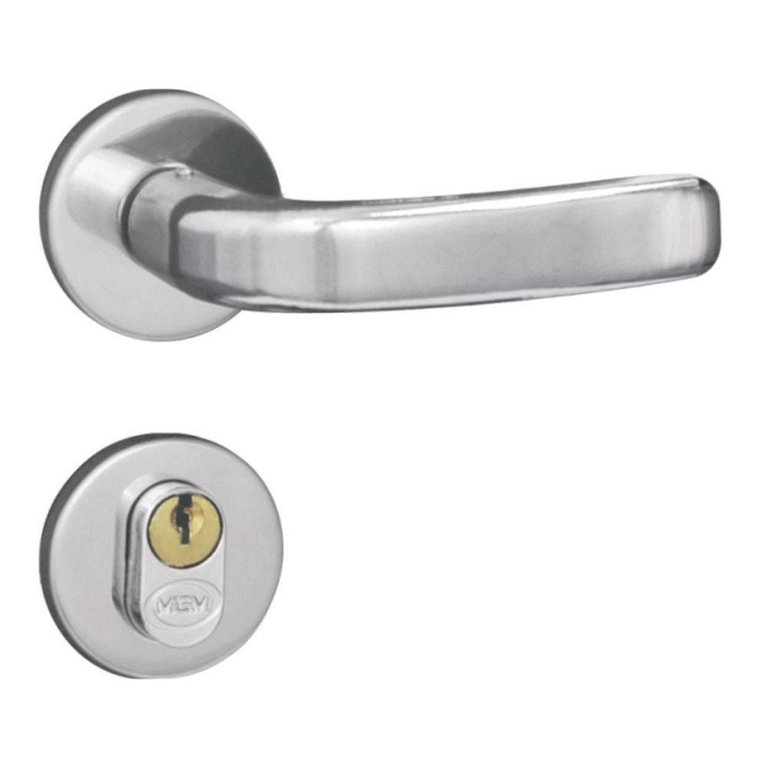 Fechadura Externa Roseta Aço 40mm MGM Stilo Cromado