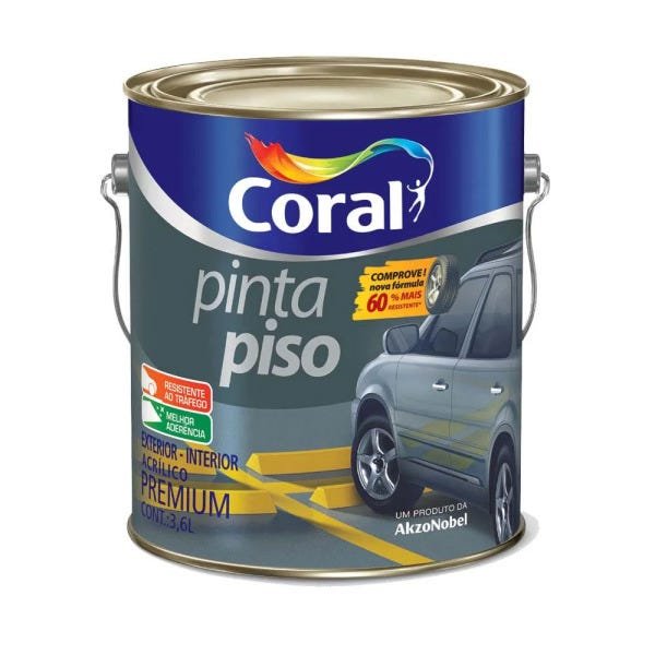 Tinta Pinta Piso fosco branco 3,6L Coral - 1