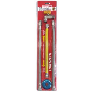 Kit de Instalação e Ligação 40cm Lorenzetti para Aquecedores a Gás Gn e Glp 5kpa