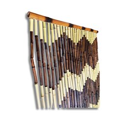 Cortina Artesanal de Bambu 30 Fios: Onda 2m X 90cm Nc Caieiras - 2