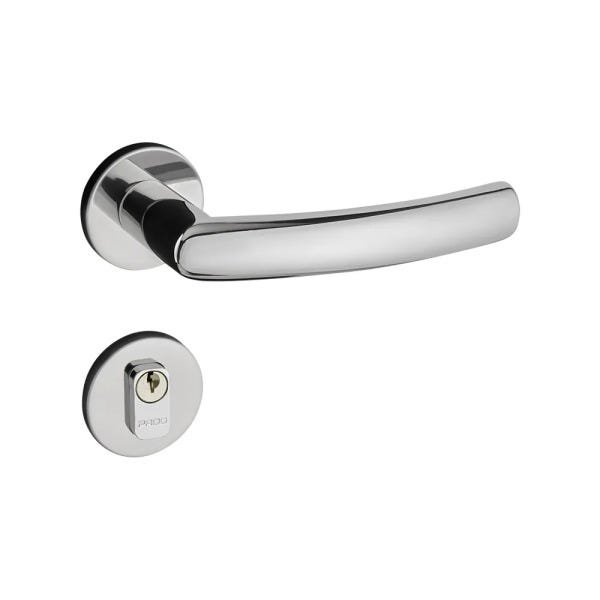 Fechadura externa de inox escovado 55mm Luma Pado - 1