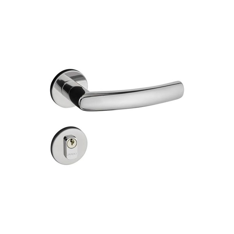 Fechadura externa de inox escovado 55mm Luma Pado