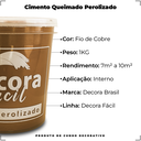 Ver imagem 3 de Cimento Queimado com Efeito Perolizado Decora Fácil 1kg - Fio de Cobre